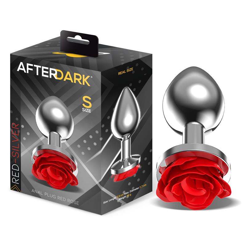Plug Anal Métal à Base Rose – AfterDark