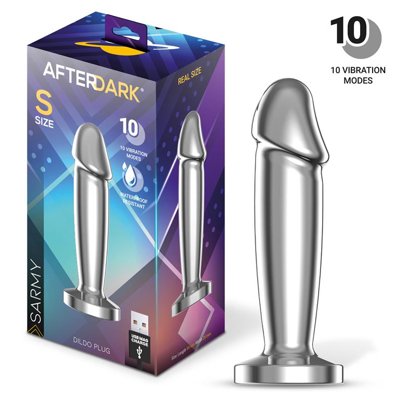 Sarmy – Plug Anal Vibrant Chromé Taille S AfterDark