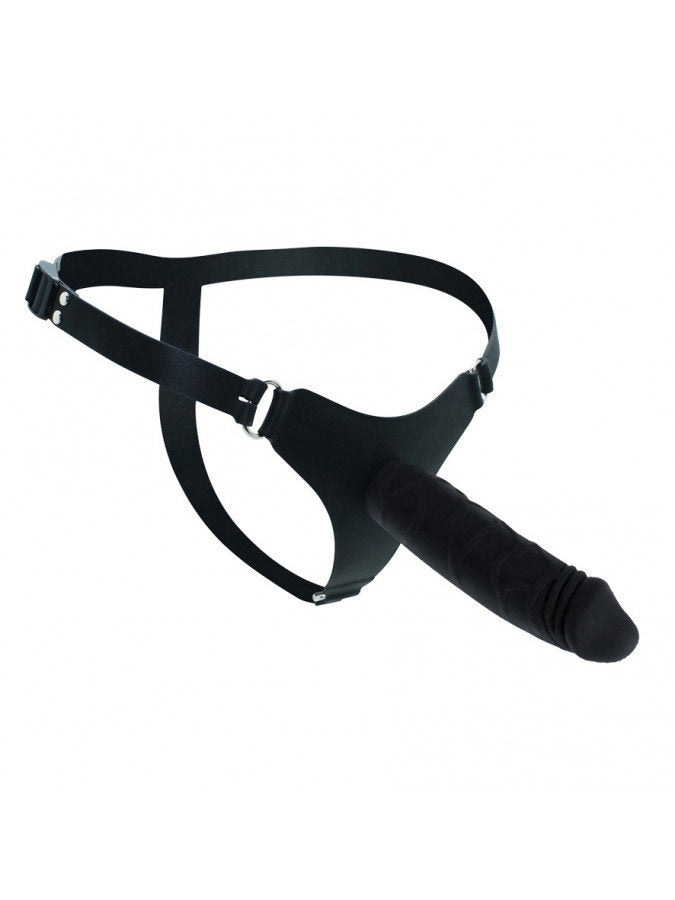 RIMBA Strap-On String avec Gode Silicone 17cm Noir – vue 1