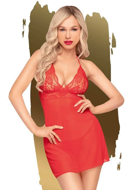 Bedtime Story Negligee and G-String Set (Rouge)