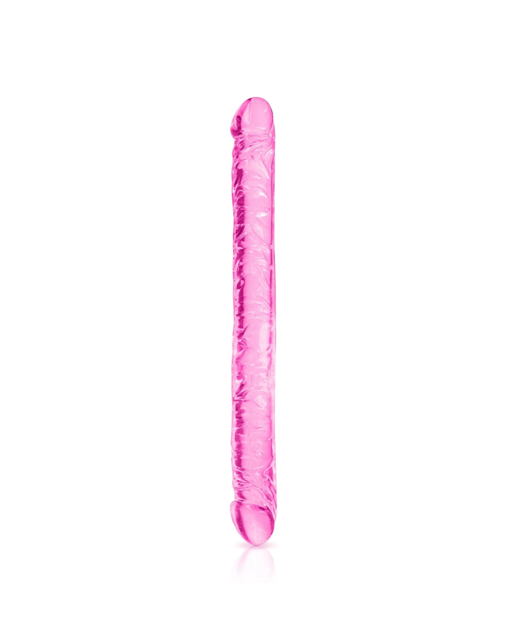 Double dong veiné jelly transparent 34cm - Love Store Paris