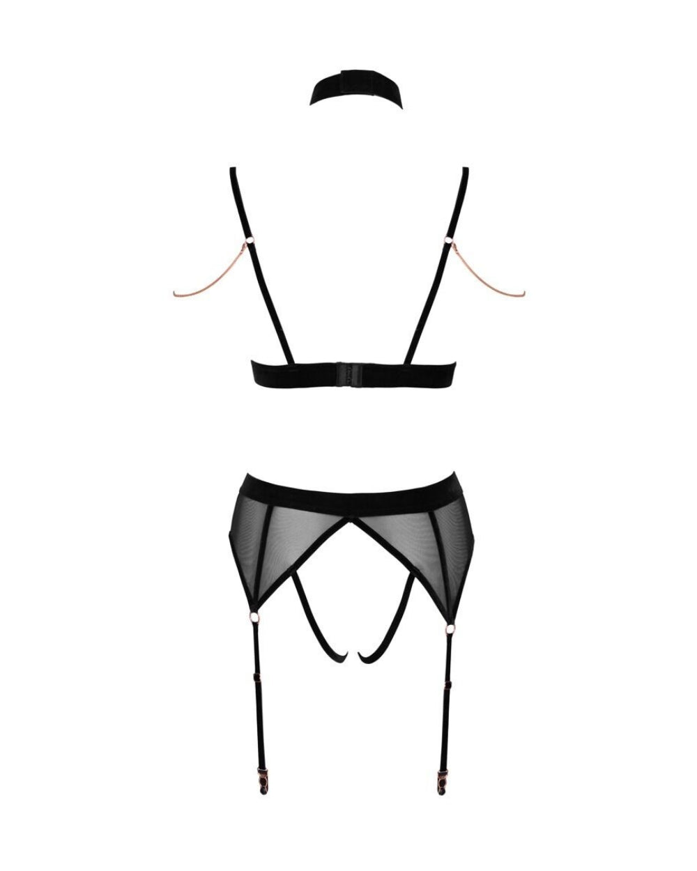Ensemble soutien-gorge, string et collie Abierta Fina - Love Store Paris