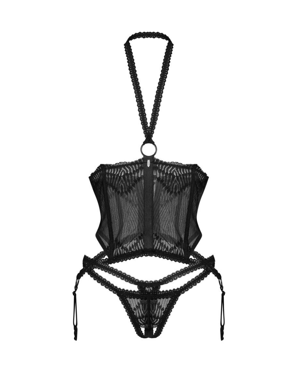 Alliane porte-jarretelles et string noir Obsessive - Love Store Paris