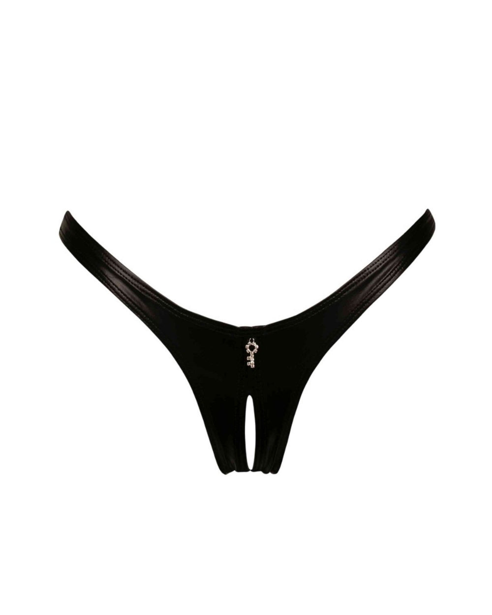Annabelle string wetlook noir Patrice Catanzaro
