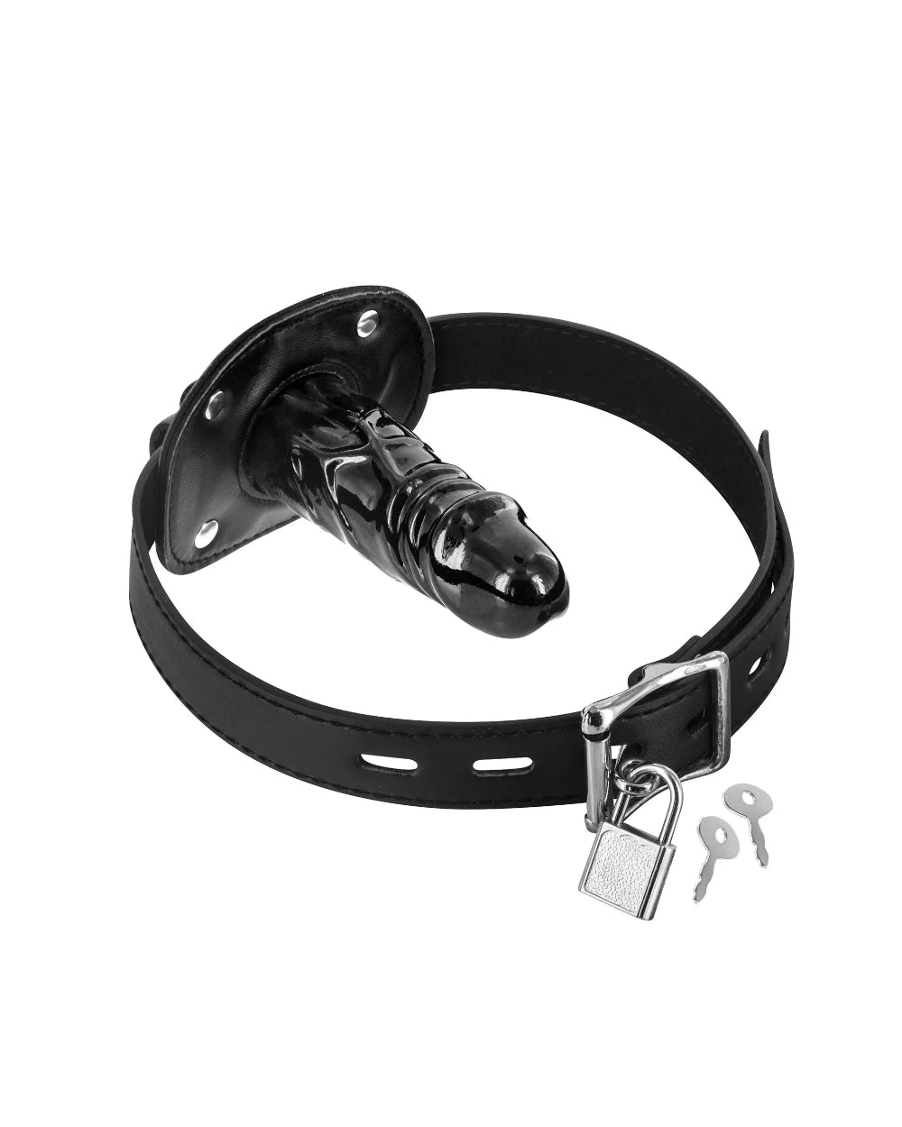 Bâillon gode réaliste interne avec cadenas - Love Store Paris