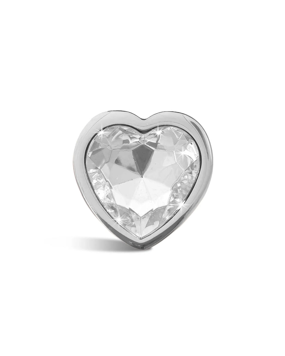Bijou anal coeur blanc et aluminium 53g - Love Store Paris