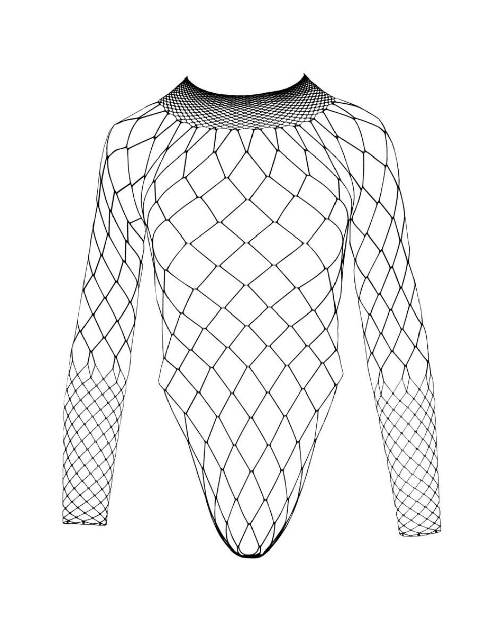 Body grande maille noire ouverture entrejambe - Love Store Paris