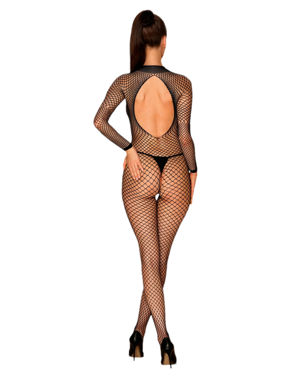 Bodystocking noir résille ouvert Obsessive - Love Store Paris