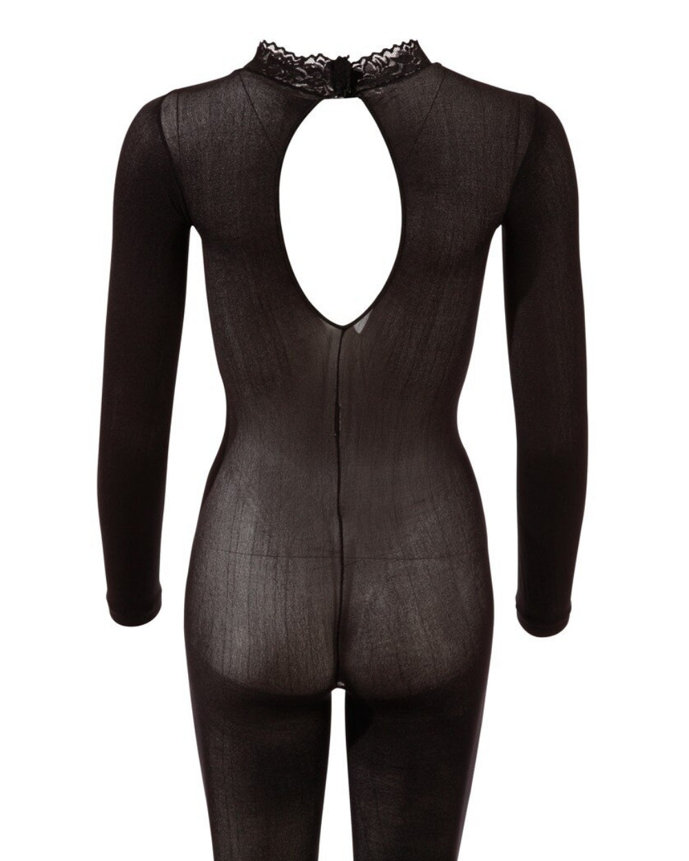 Combinaison manches longues résille noire - Love Store Paris