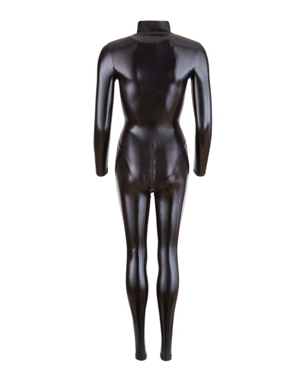Combinaison wetlook noir manches longues Cottelli - Love Store Paris