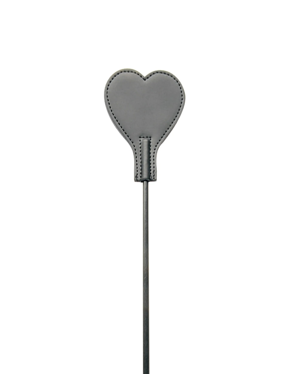 Cravache coeur cuir de vache noir et blanc - Love Store Paris