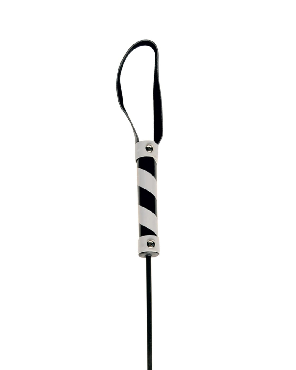 Cravache coeur cuir de vache noir et blanc - Love Store Paris