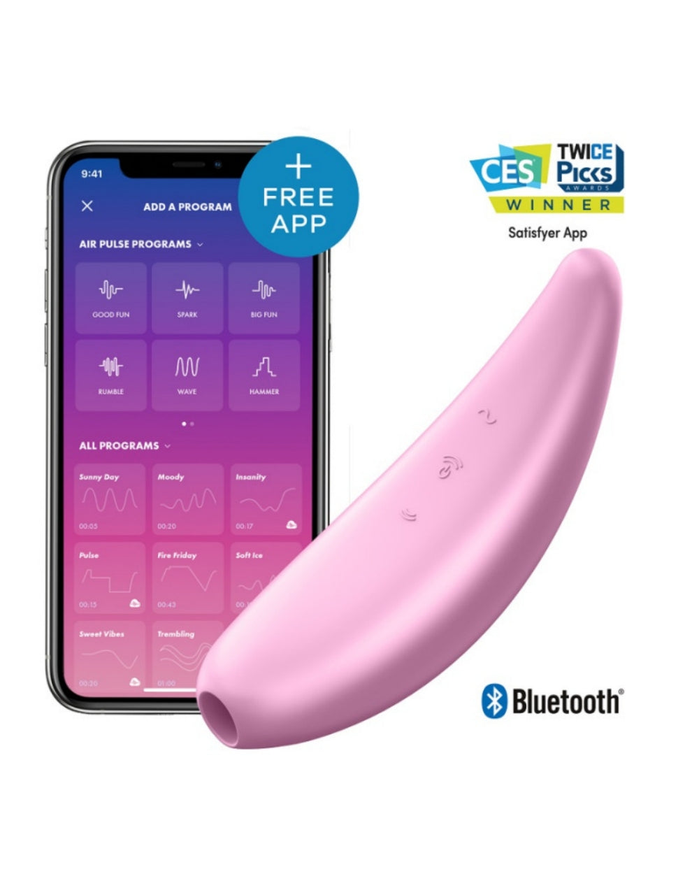 Curvy 3+ stimulateur clitoris connecté Satisfyer - Love Store Paris