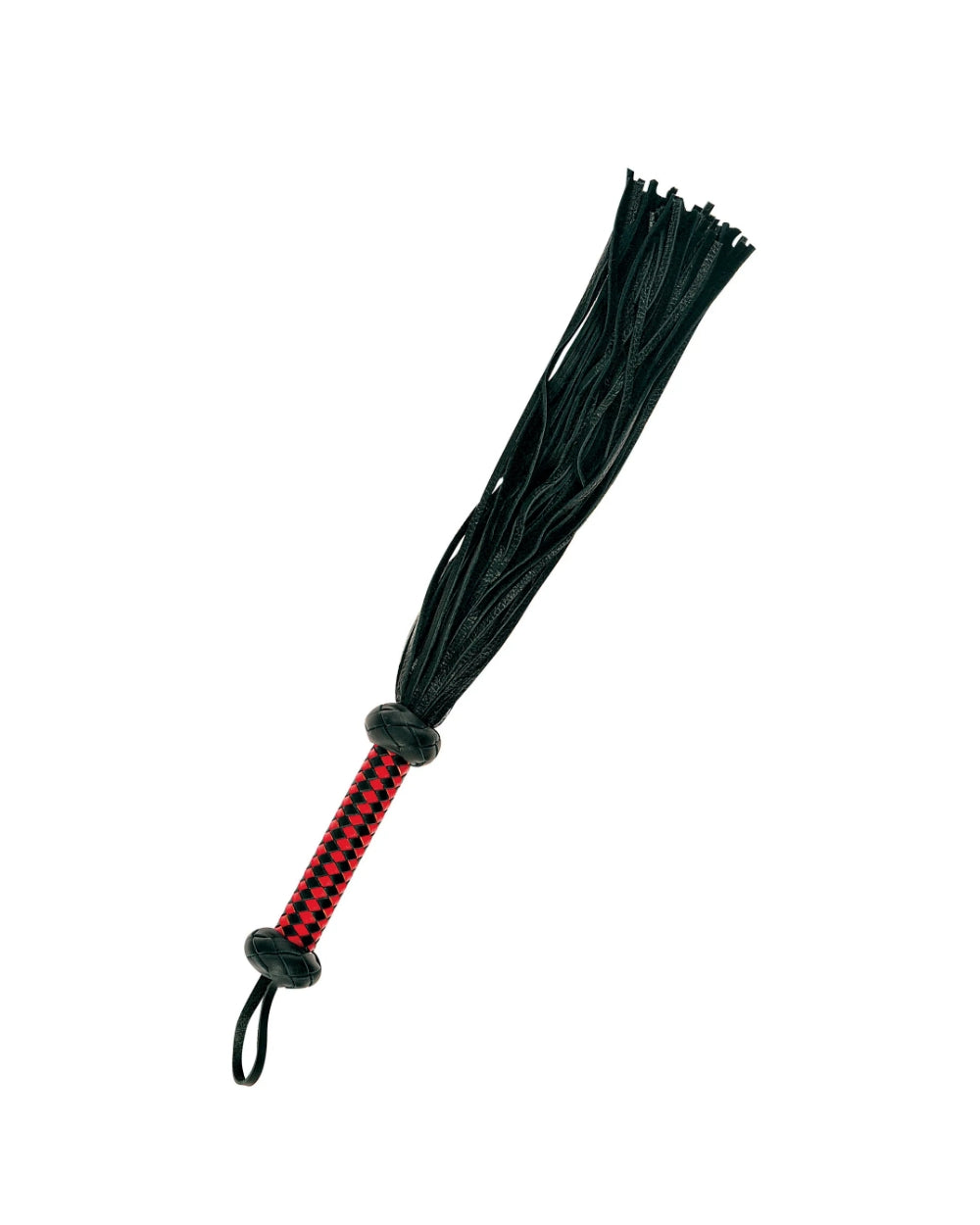Martinet cuir de vache rouge et noir - Love Store Paris
