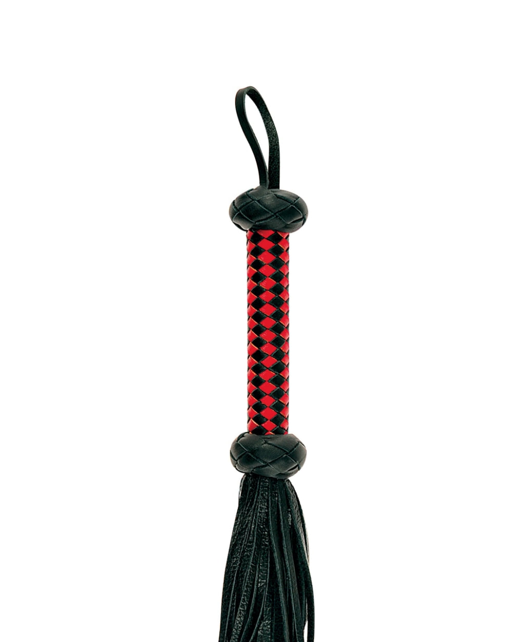 Martinet cuir de vache rouge et noir - Love Store Paris