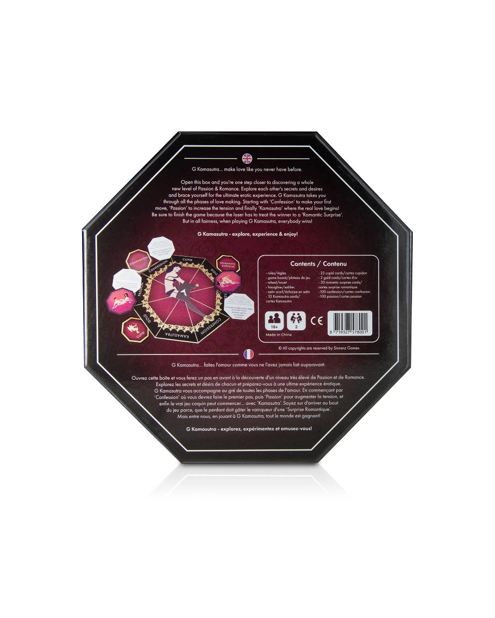 G Kamasutra jeu de couple Sinnerz Game - Love Store Paris