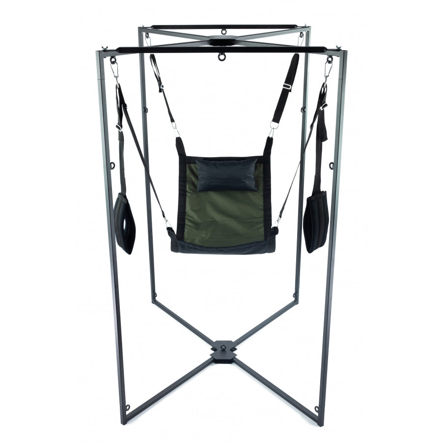 Kit Sling Tissu Carré Kaki-Noir avec structure métal