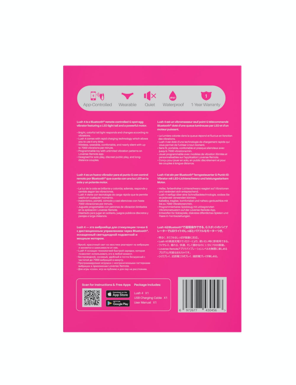 Lush 4 oeuf vibrant connecté Lovense