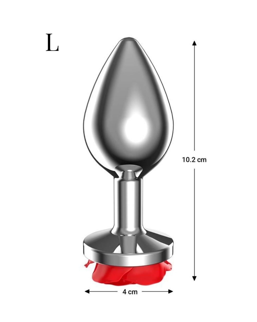 Bijou anal métal rose rouge Afterdark - Love Store Paris