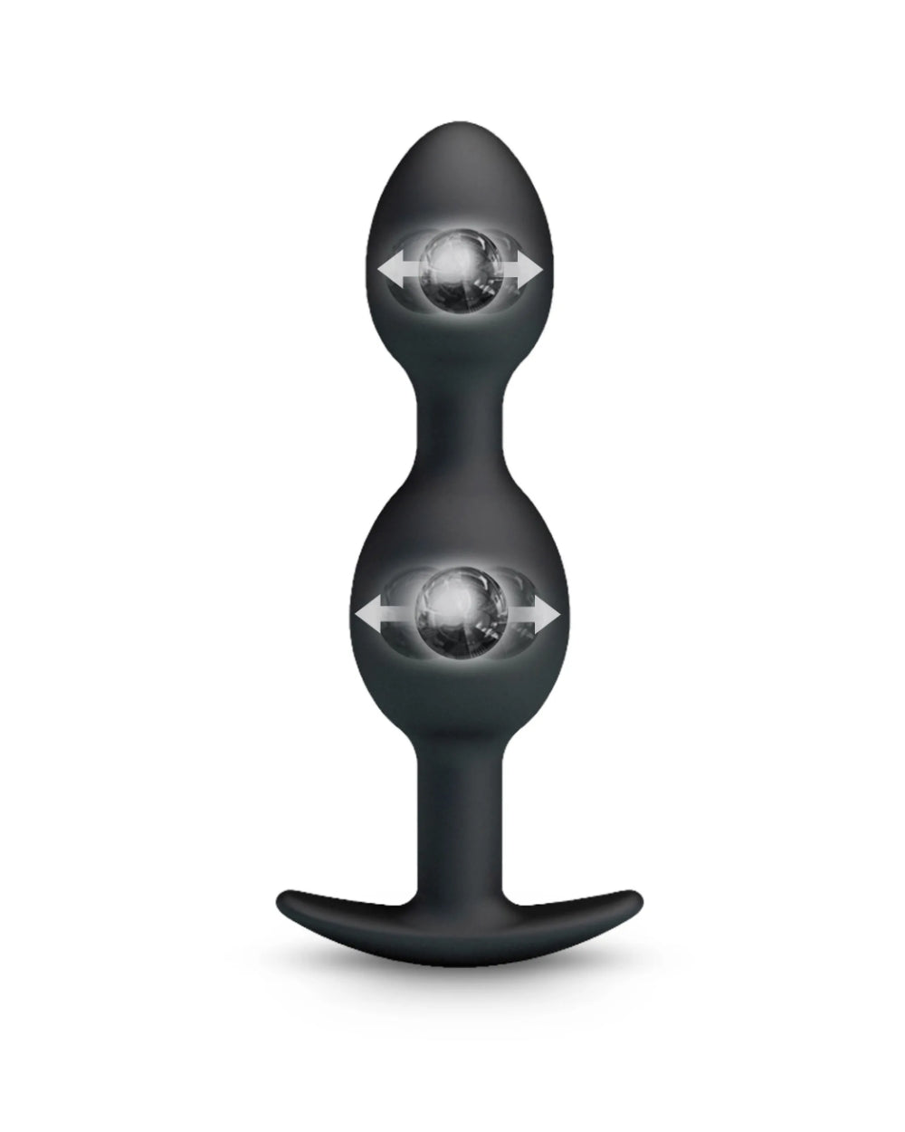 Plug anal billes internes silicone noire - Love Store Paris