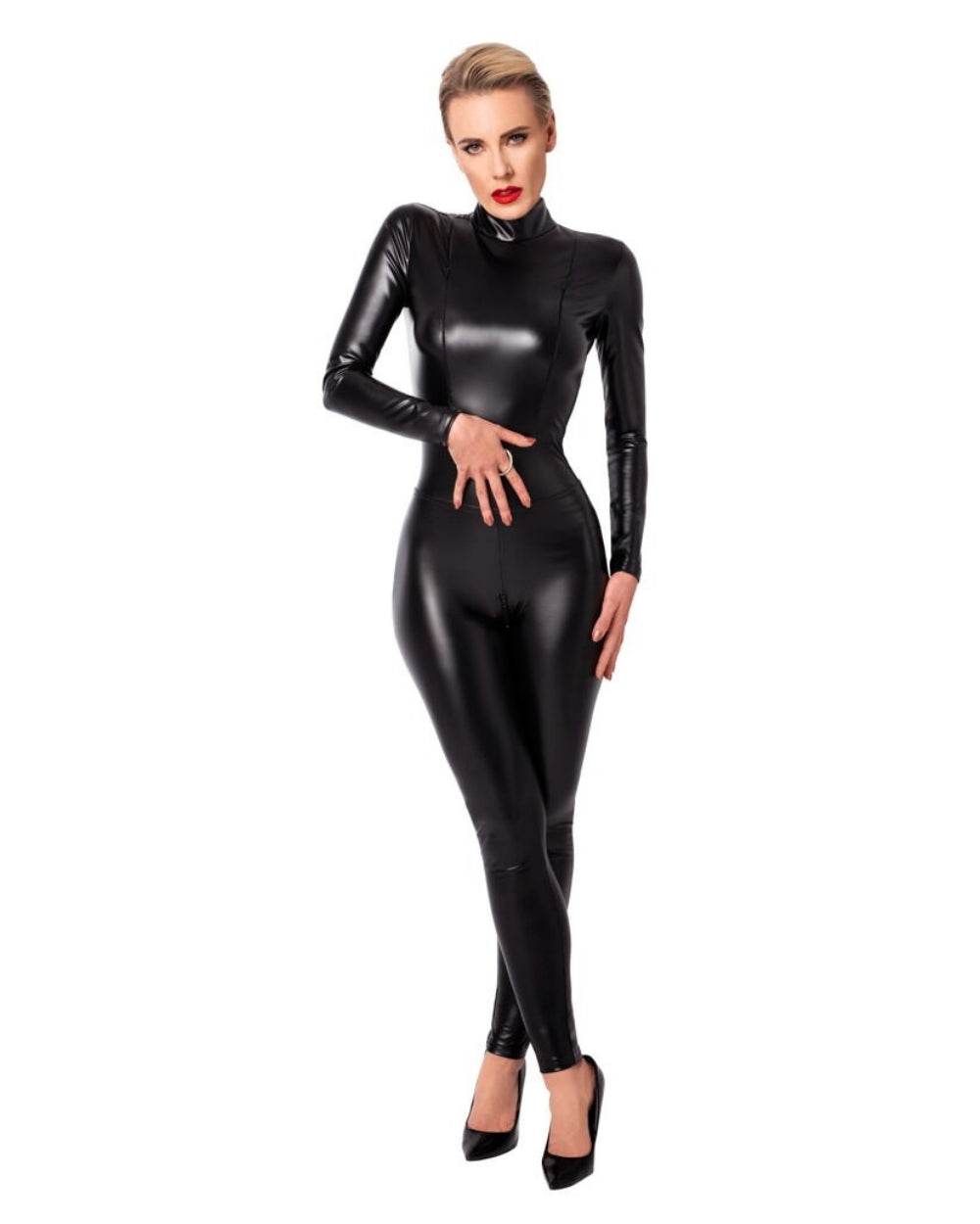 Project Fetish combinaison wetlook Noir Handmade - Love Store Paris