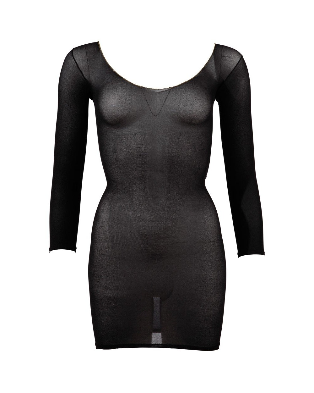Robe résille noire manches longue - Love Store Paris