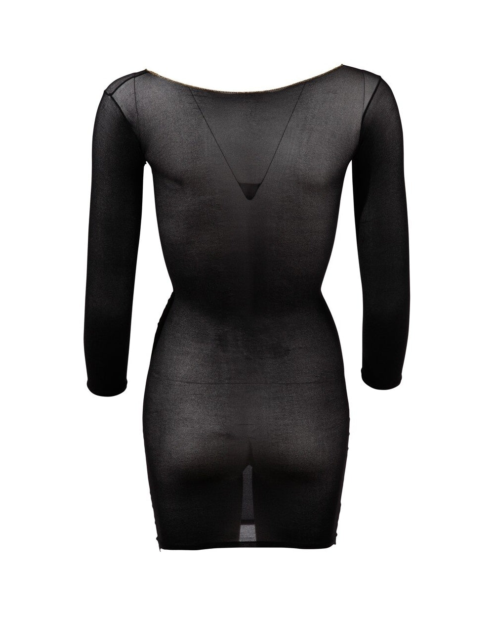 Robe résille noire manches longue - Love Store Paris