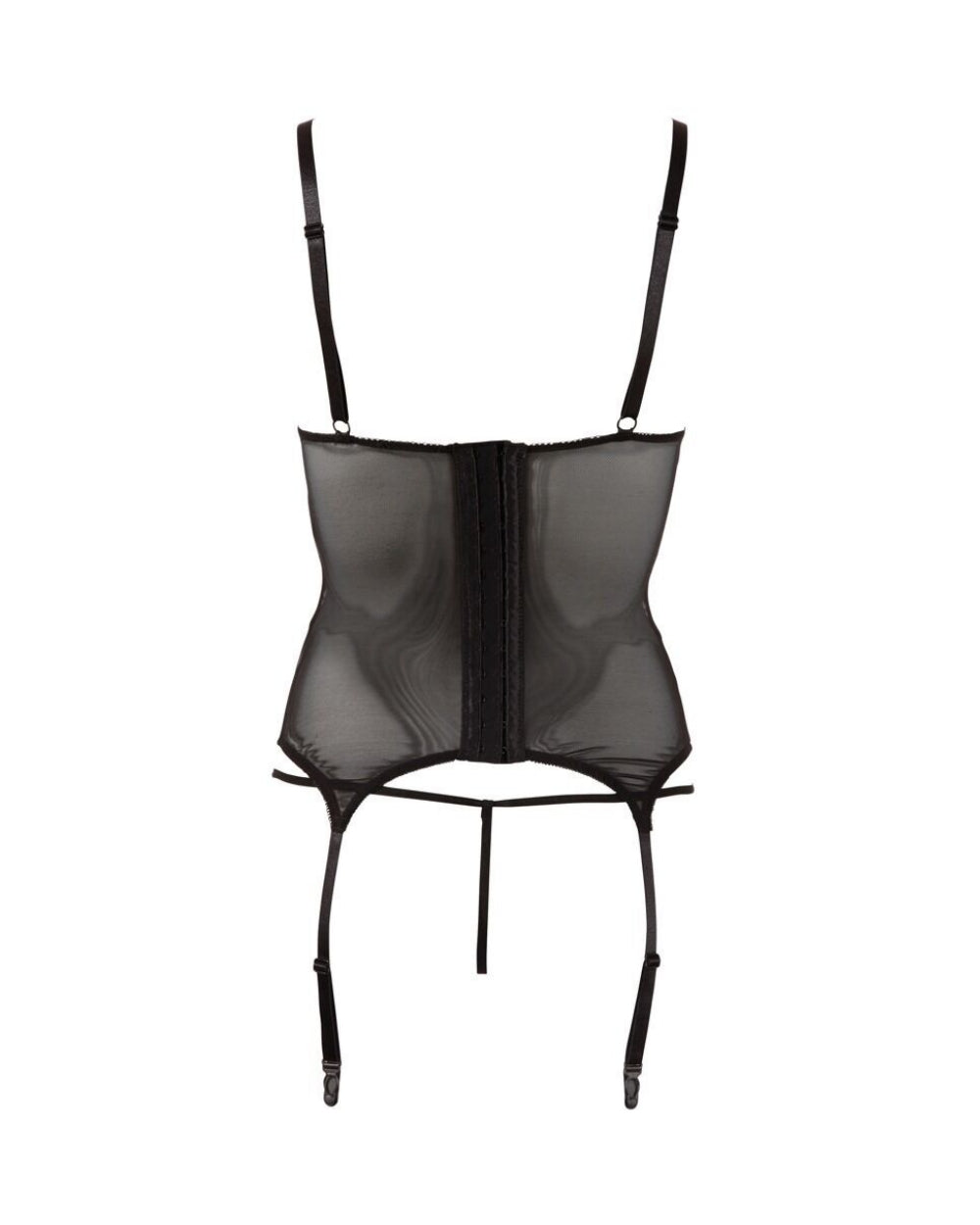 Traci basque et string résille noire Cottelli