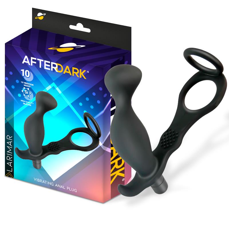 Larimar – Plug Anal Vibrant avec Anneau Pénien-Scrotal AfterDark