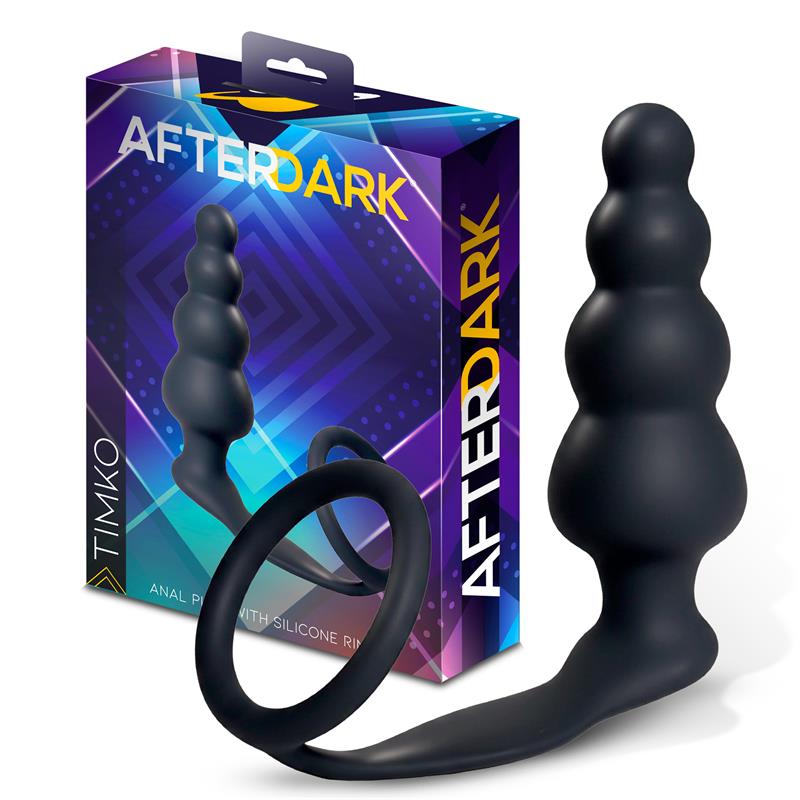 Plug anal Timko avec anneau silicone AfterDark - vue 1