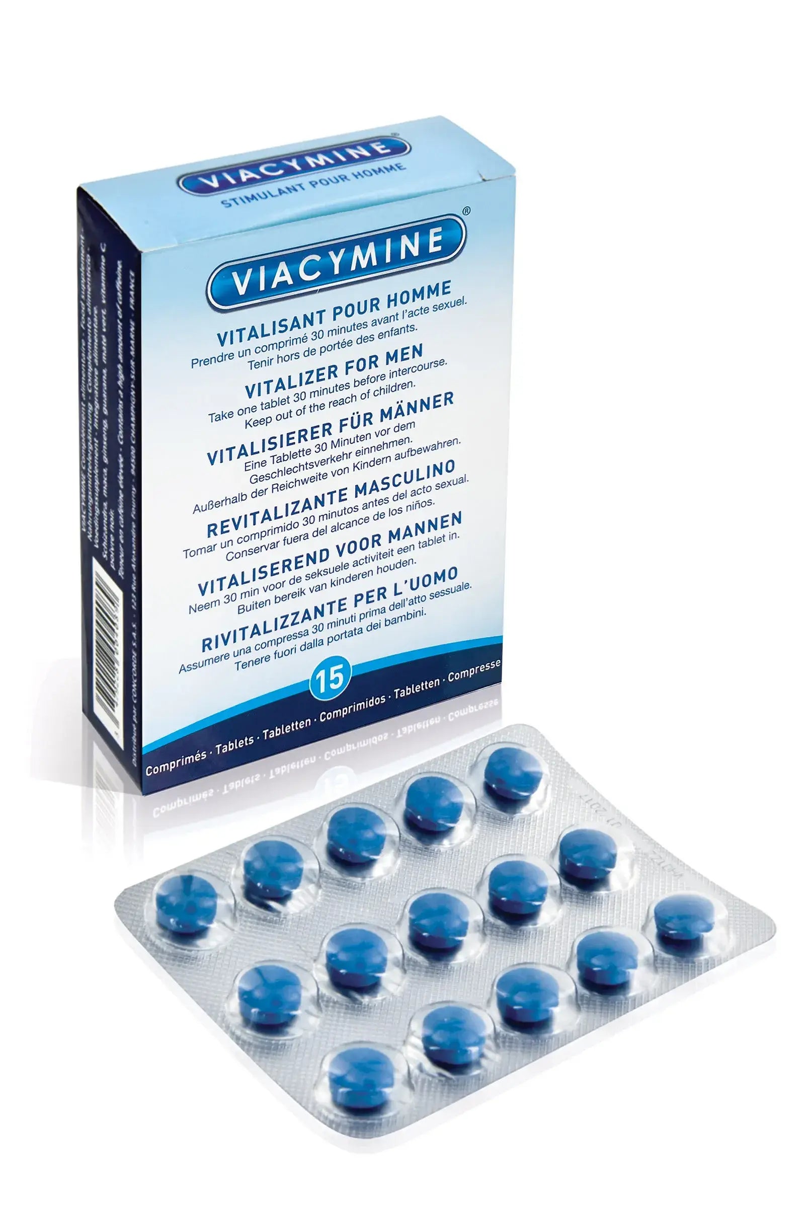 Viacymine 15 pilules stimulantes homme - Love Store Paris