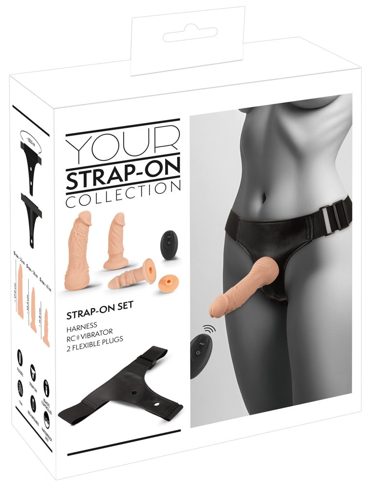 Your Strap-on Collection Strap-On Set 4 Pièces – Vibromasseur RC & 2 Godes – vue 1