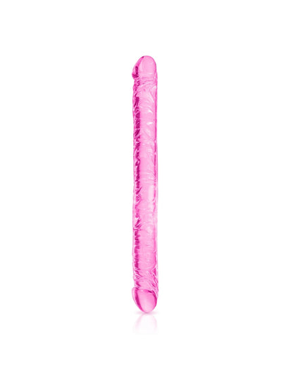 Double dong veiné jelly transparent 34cm - Love Store Paris
