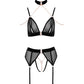 Ensemble soutien-gorge, string et collie Abierta Fina - Love Store Paris