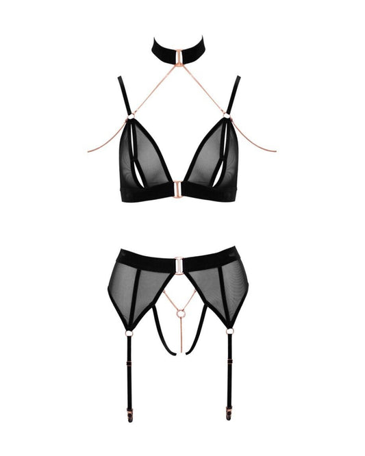 Ensemble soutien-gorge, string et collie Abierta Fina - Love Store Paris