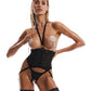 Alliane porte-jarretelles et string noir Obsessive - Love Store Paris
