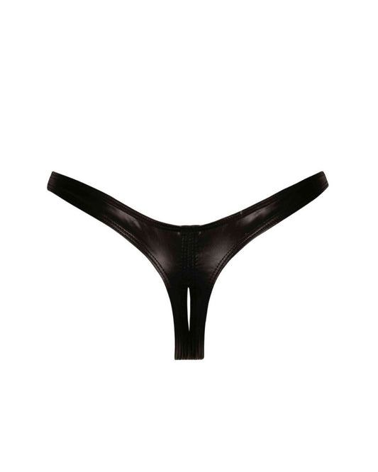 Annabelle string wetlook noir Patrice Catanzaro