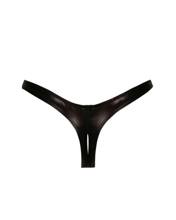 Annabelle black wetlook thong Patrice Catanzaro