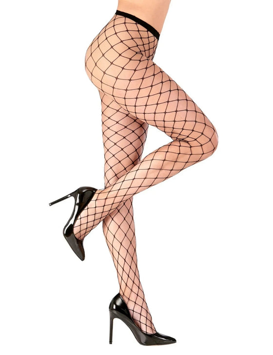 Amorable wide-mesh black stockings