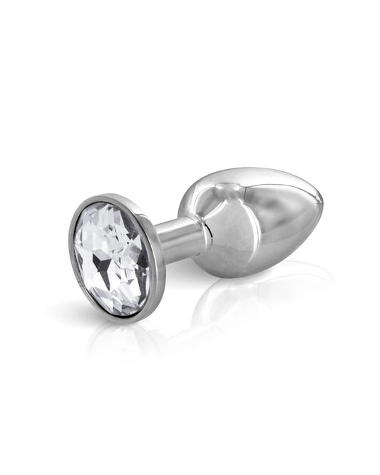 Bijou anal rond blanc et aluminium 51g - Love Store Paris