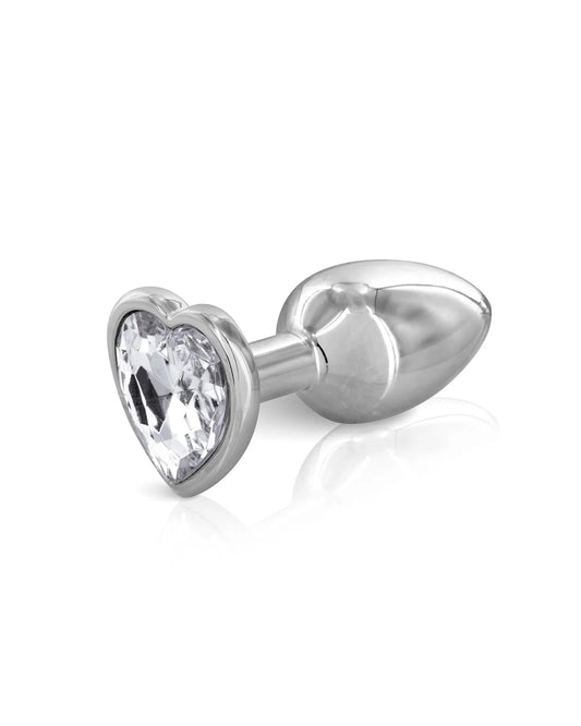Bijou anal coeur blanc et aluminium  53g - Love Store Paris