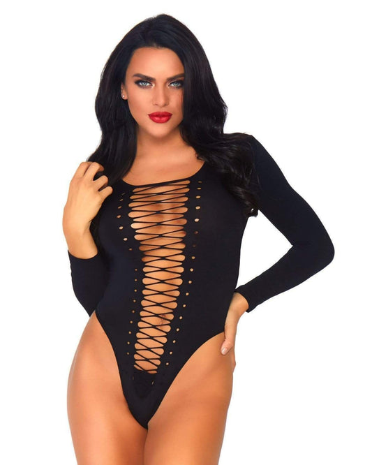 Body manches longues laçage Leg Avenue