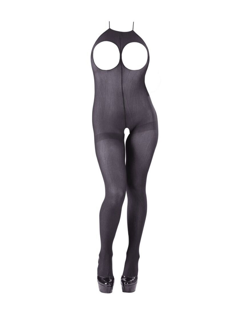 Combinaison seins ouverts résille noire - Love Store Paris