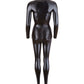Combinaison wetlook noir manches longues Cottelli - Love Store Paris