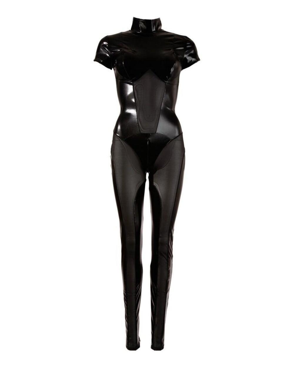 Combinaison wetlook et résille Cottelli - Love Store Paris