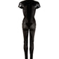 Combinaison wetlook et résille Cottelli - Love Store Paris