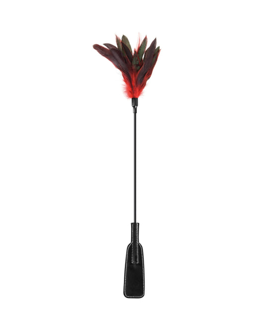 Cravache plumes rouge et noir Sweet Caress - Love Store Paris