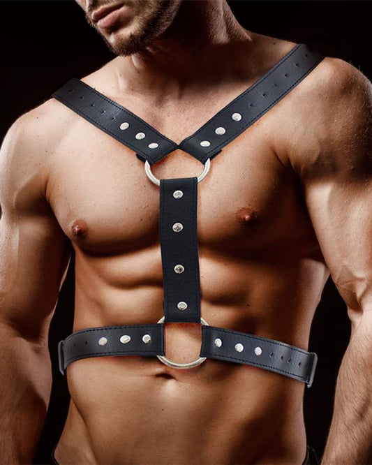 Fabrio harnais torse homme cuir végan IntoYou - Love Store Paris