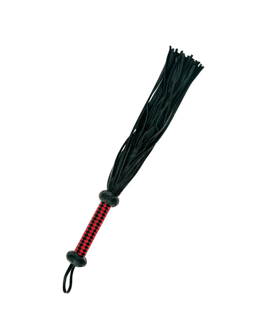 Martinet cuir de vache rouge et noir - Love Store Paris