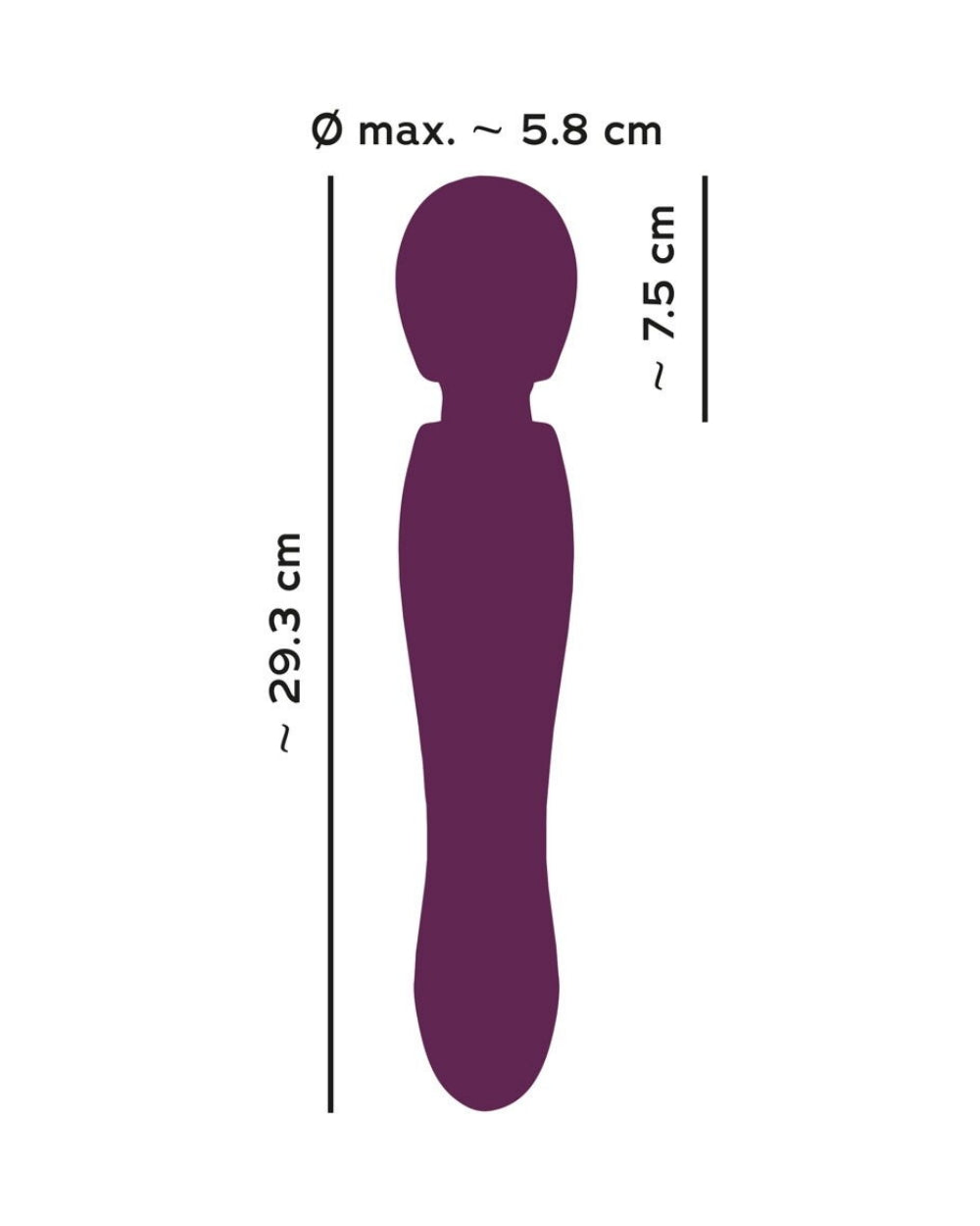 Grande wand silicone mauve rechargeable - Love Store Paris